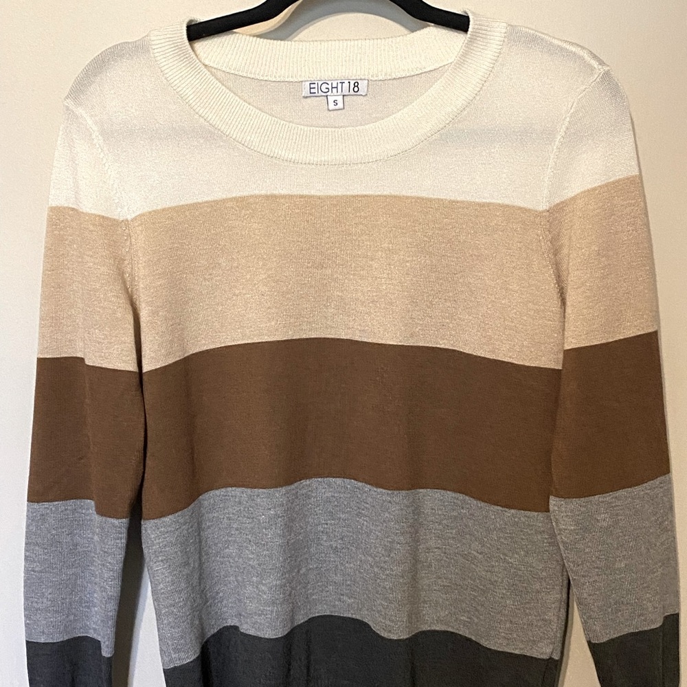 Eight 18. Women striped Pullover Sweater S NWOT